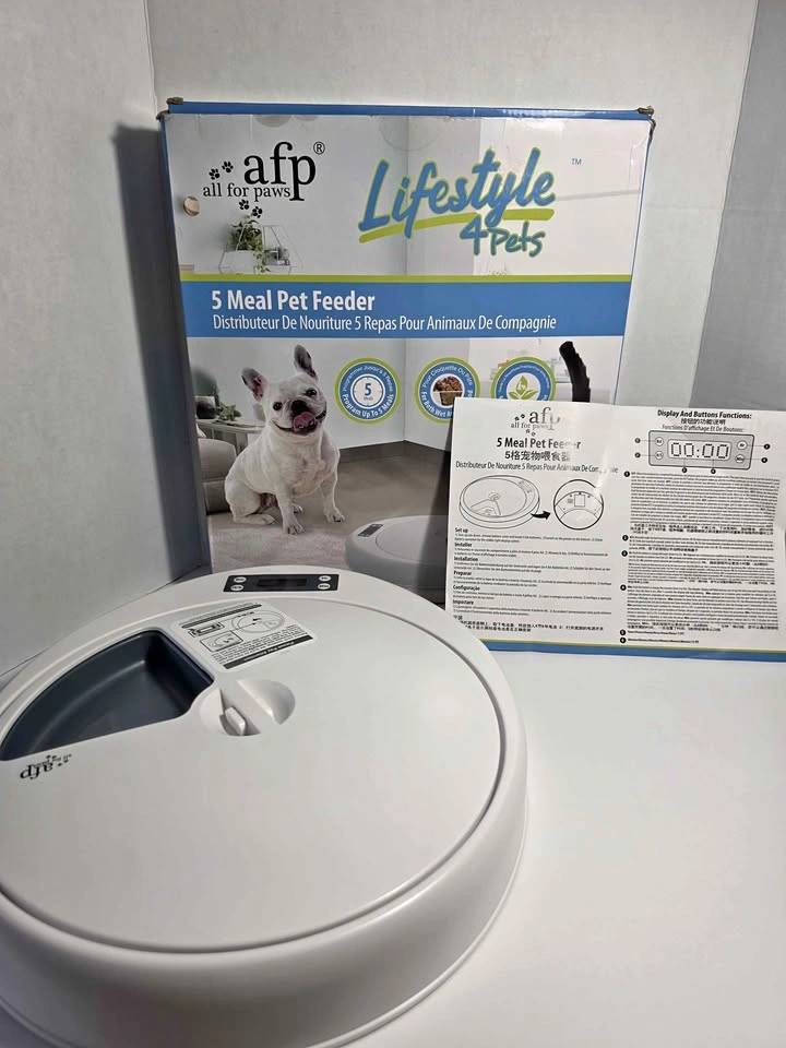 All For Paws 5-Meal Automatic Pet Feeder - Tested Working