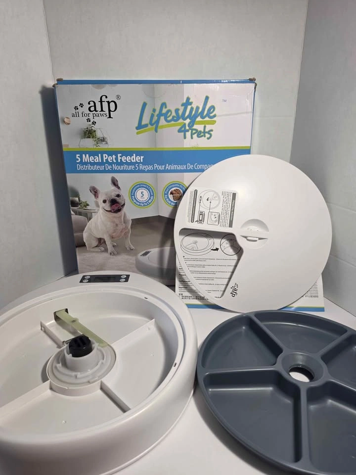 All For Paws 5-Meal Automatic Pet Feeder - Tested Working - photo 3