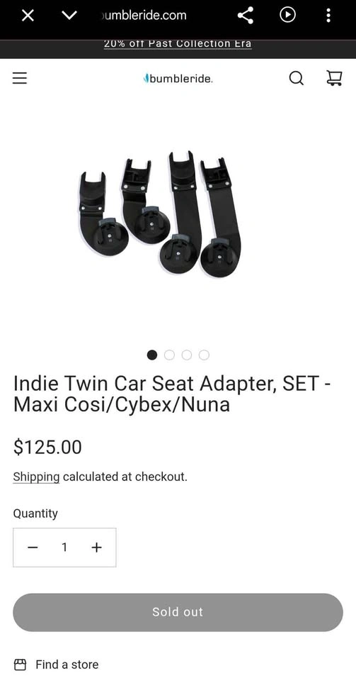 Bumbleride Indie Twin Car Seat Adapters (Maxi Cosi/Nuna/Clek) - photo 2