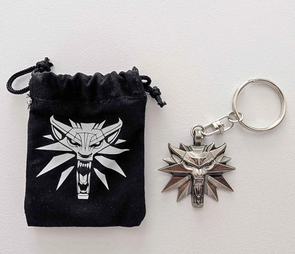 Brand New Promo Witcher Key Chain with Drawstring Bag
