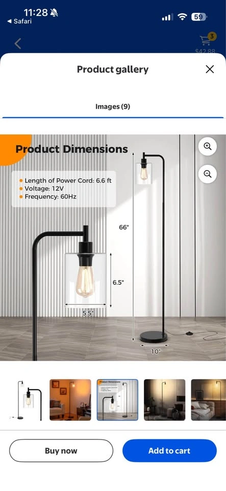 67in industrial floor lamp - photo 3