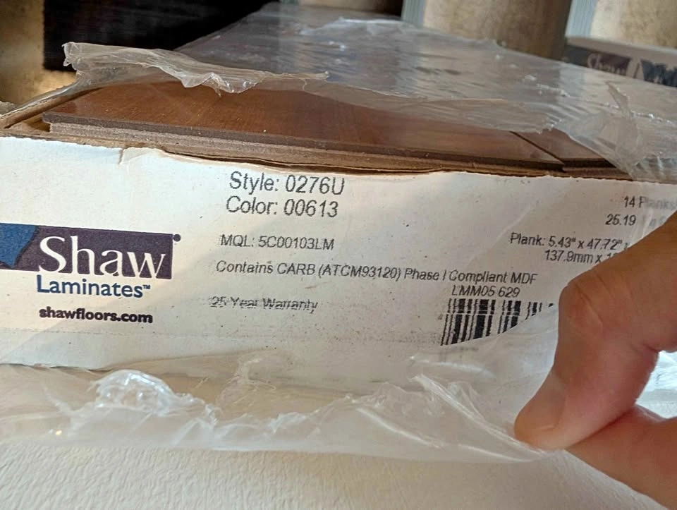 Single Box of Shaw Laminates, Style 0276U, Laminate Flooring