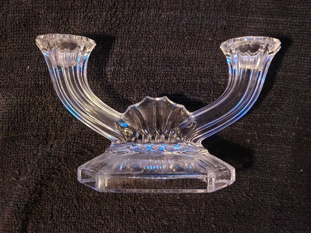 Vintage Val St. Lambert Crystal Candlestick