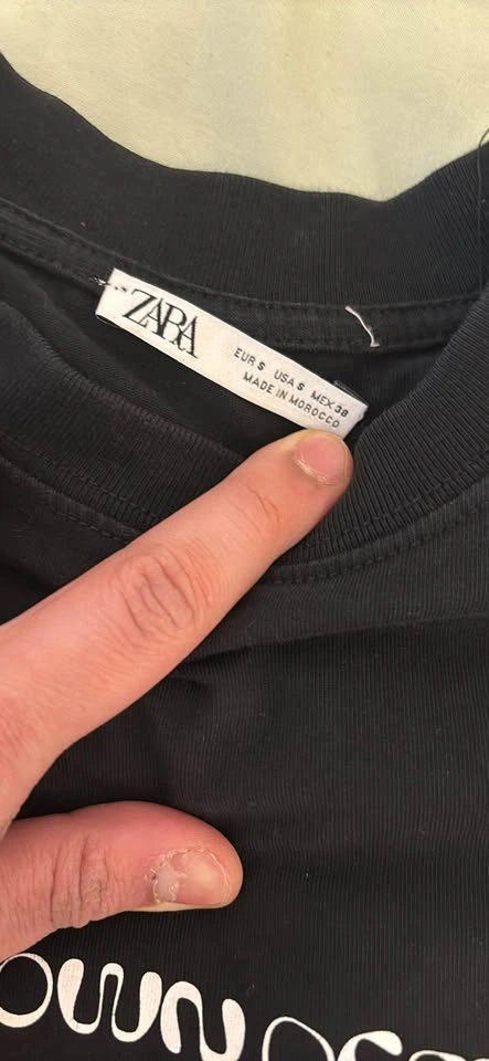 Zara Unknown Desire Black T-Shirt Size S - photo 2
