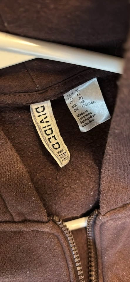 H&M DIVIDED Brown Cropped Zip-Up Hoodie - photo 4