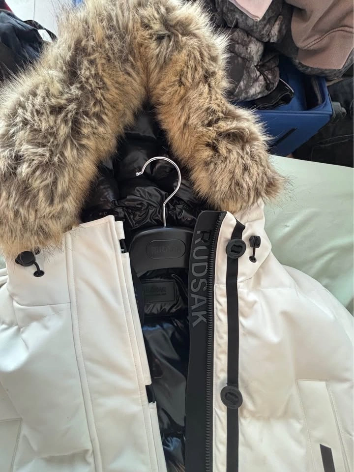 Rudsak White Long Puffer Parka with Fur Hood - photo 3
