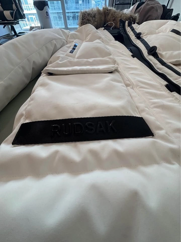 Rudsak White Long Puffer Parka with Fur Hood - photo 5
