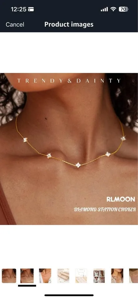 Dainty Silver Gold Necklaces for Women Trendy Non Tarnish image indicator(2)