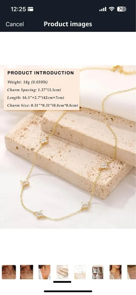 Dainty Silver Gold Necklaces for Women Trendy Non Tarnish image indicator(4)