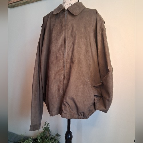 Britches Brown Vegan Suede Jacket Size Xl