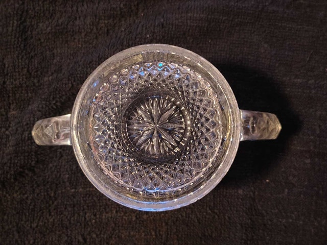 Antique E.A.P.G. Double-handled open sugar bowl - photo 3