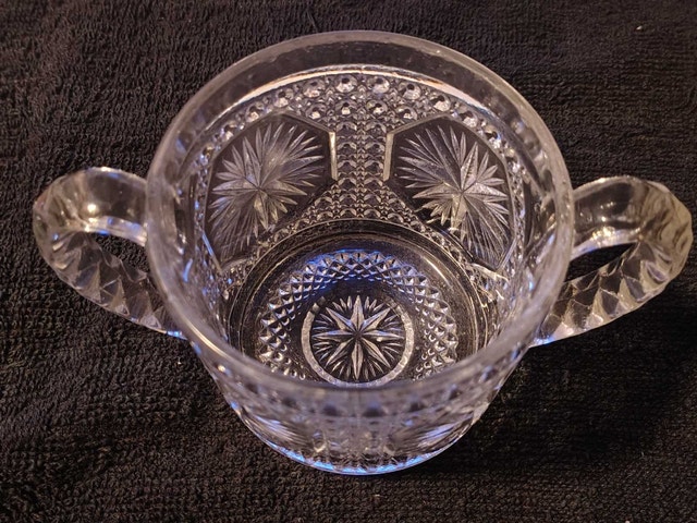 Antique E.A.P.G. Double-handled open sugar bowl - photo 4