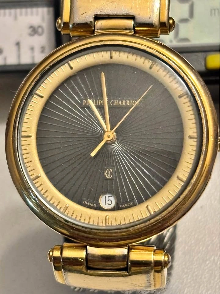 Philippe Chariol luxury Swiss watch, 32.2 mm bezel, unisex