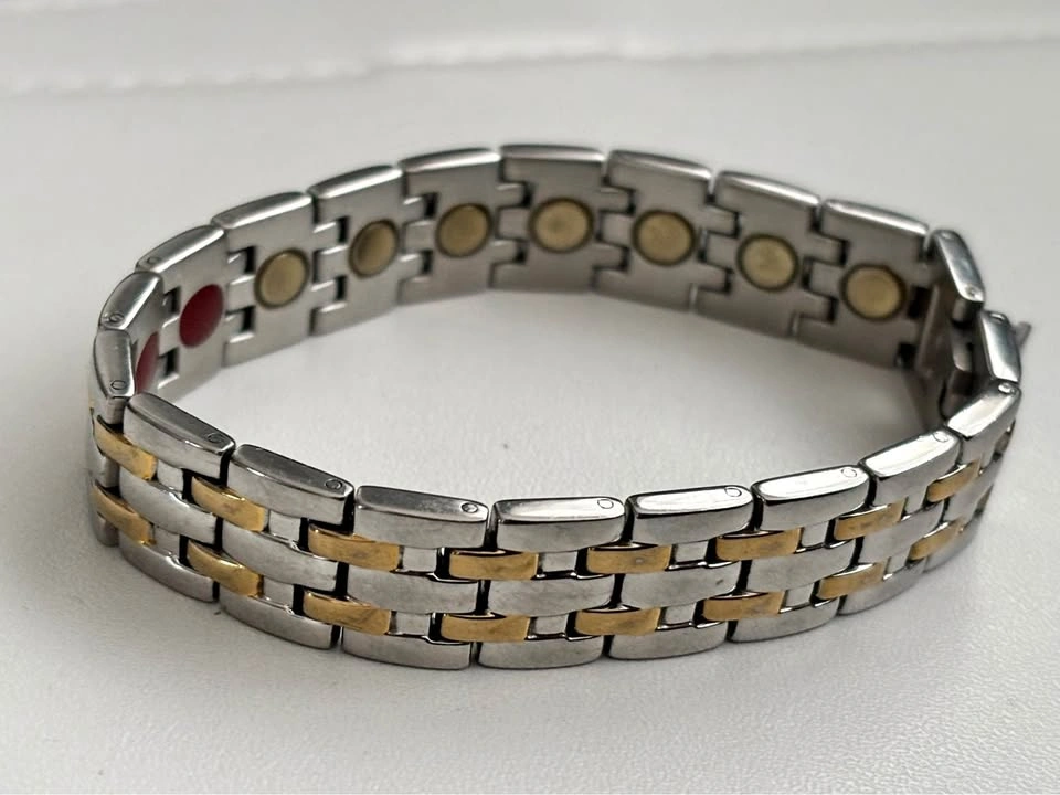 Two-Tone Bio Magnetic Therapy Bracelet, 180mm length
