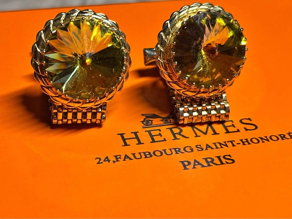 Vintage Gold plated Mesh Wrap-Around Cufflinks