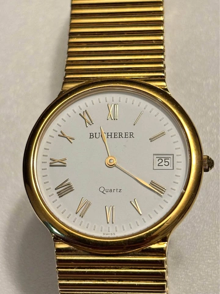 Luxury Bucherer Swiss Made Watch 18k Solid Gold Case