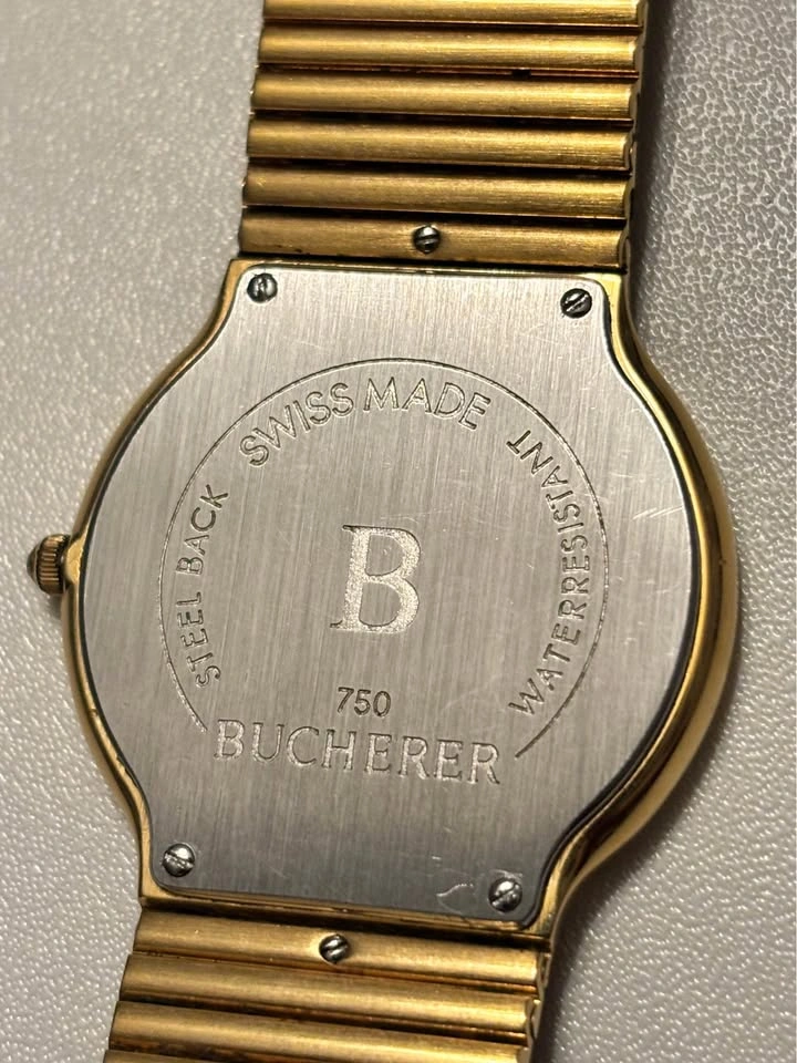 Luxury Bucherer Swiss Made Watch 18k Solid Gold Case - photo 4