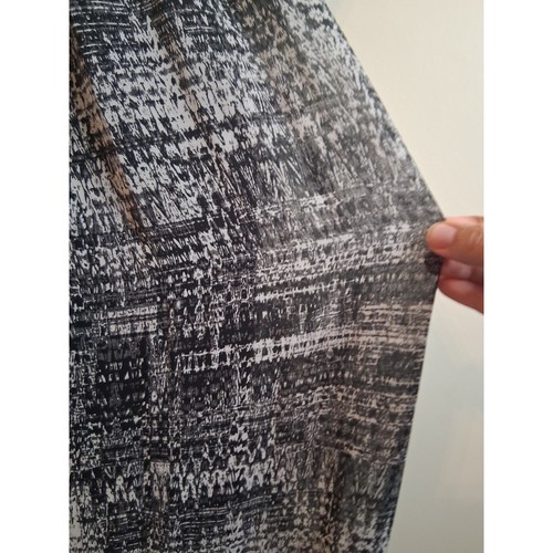 Dex Womens Black White Abstract Print Elastic Waist Maxi Dress - photo 3