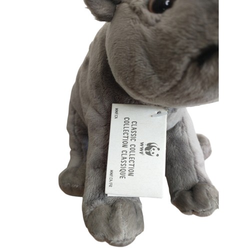 WWF Classic Collection Rhinoceros Plush Animal Gray Stuffed Toy - photo 3