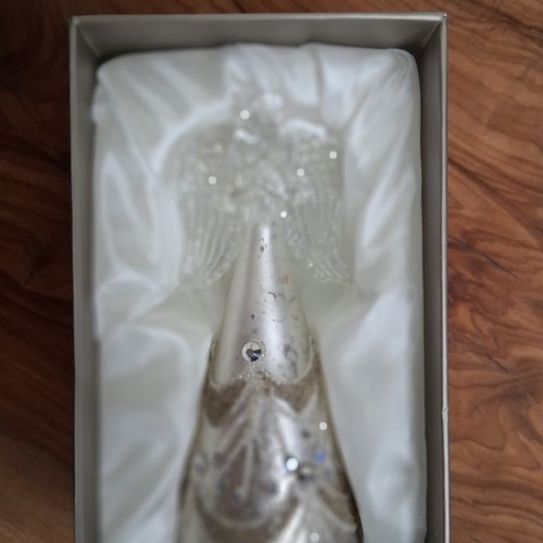 Pier 1 Silver and Clear Glass Angel Figurine - photo 2