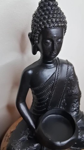 Serene Black Meditation Sculpture - photo 2