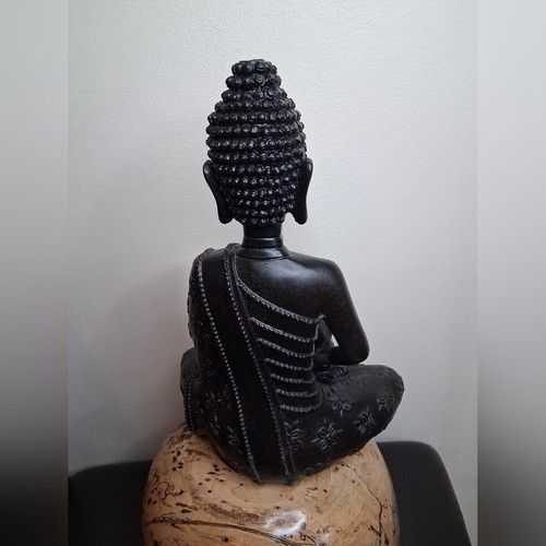 Serene Black Meditation Sculpture - photo 5
