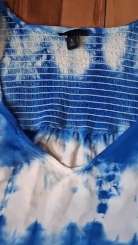 Blue Tie-Dye Women's Top Plus Size 3 - photo 2
