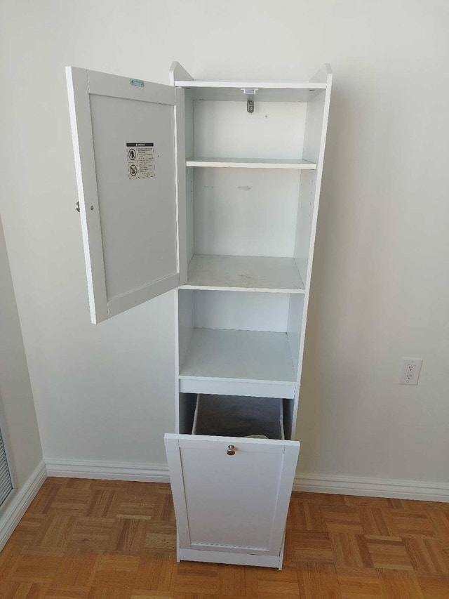 VASAGLE Bathroom Tall Cabinet with Laundry Hamper - photo 2