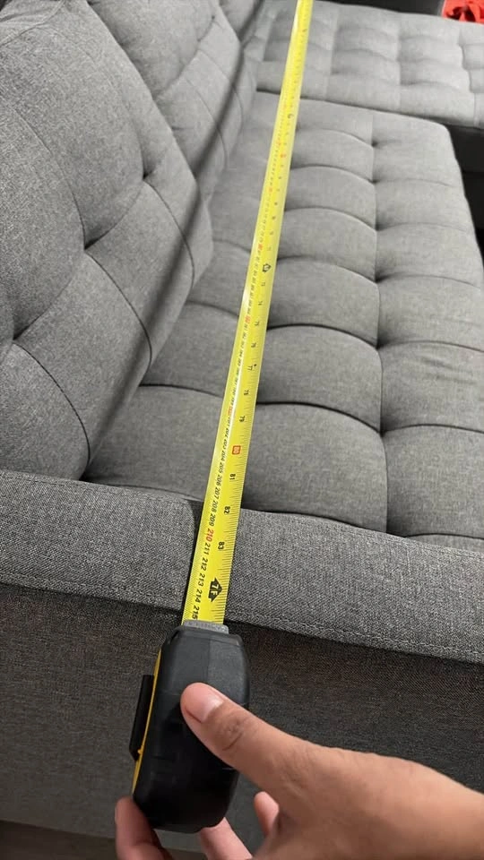 Grey Fabric Sectional Sofa - photo 4