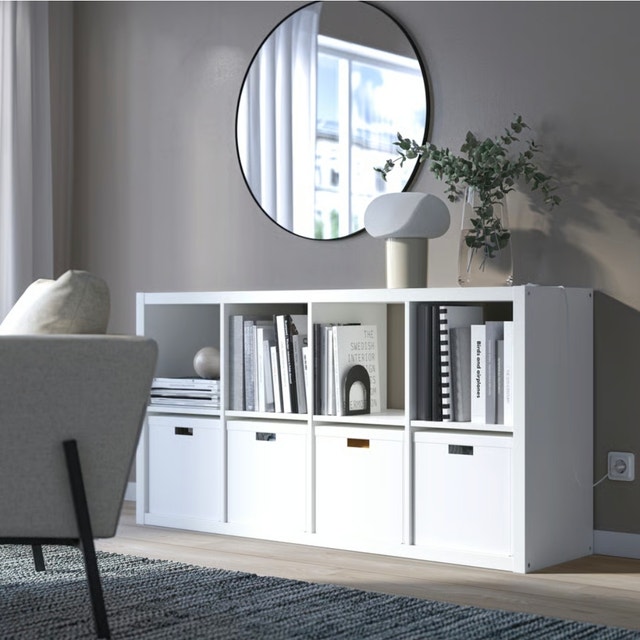 IKEA KALLAX 8-Cube Shelving Unit (2x4) – White
