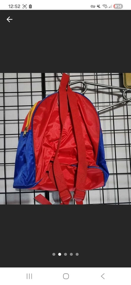 Vintage 90s Colorblock Mini Backpack – Red, Blue & Yellow - photo 2