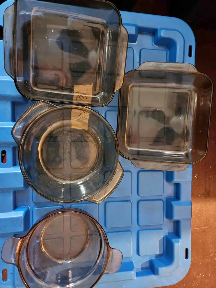 Pyrex Visions & Anchor Hocking Amber Glass Cookware Set 🏈