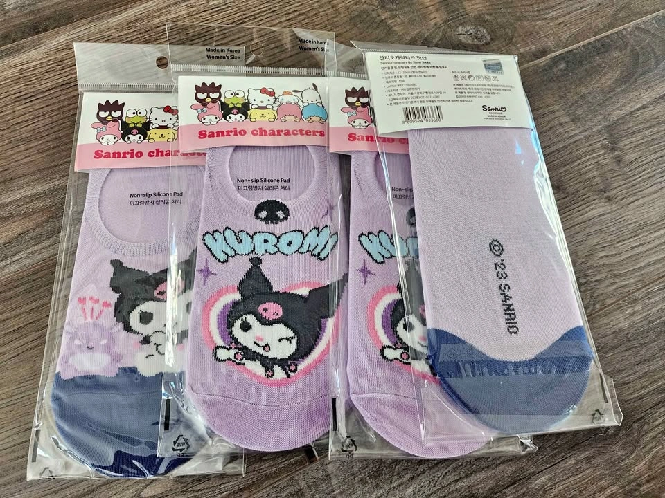 Sanrio Kuromi charactor ankle socks set of 4 pairs