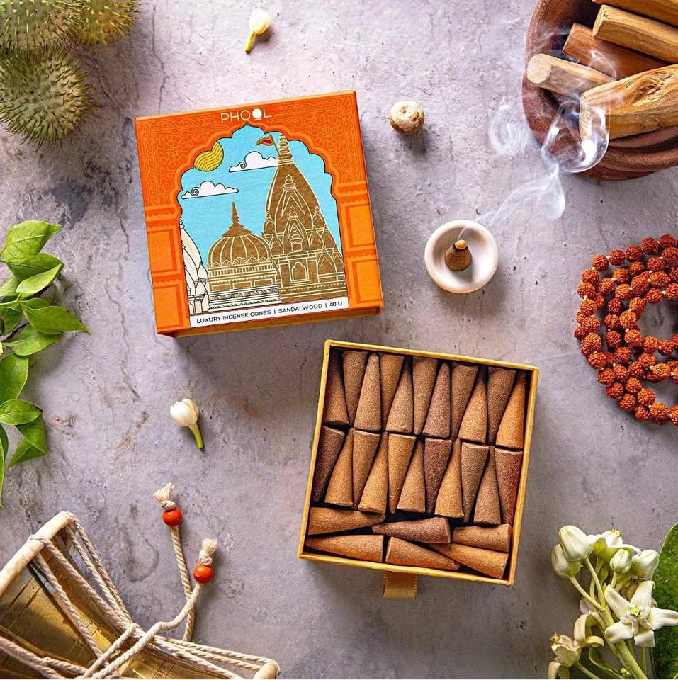 Cone - Sandalwood incense | Premium Pack of 40