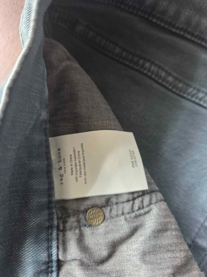 Rag & Bone Fit 2 Slim Jeans - Size 36x32 - Dusty Sage - photo 3