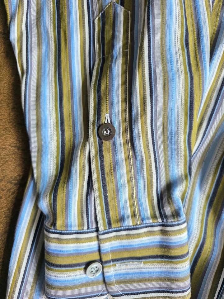 Ermenegildo Zegna Luxury Multi-Stripe Long Sleeve Dress Shirt - photo 3