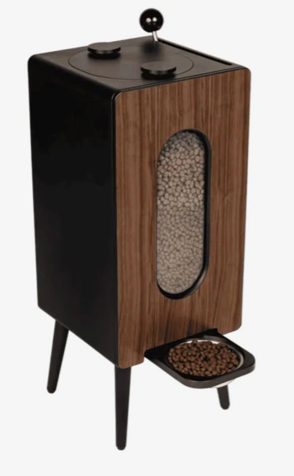 Brand New Houndsy Furniture-Style Kibble Dispenser - Walnut - photo 2