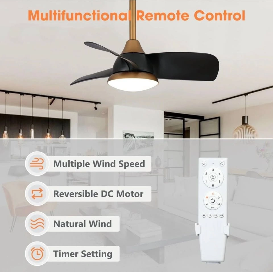 Parrot Uncle 28-in Indoor Ceiling Fan with Light and Remote - photo 4