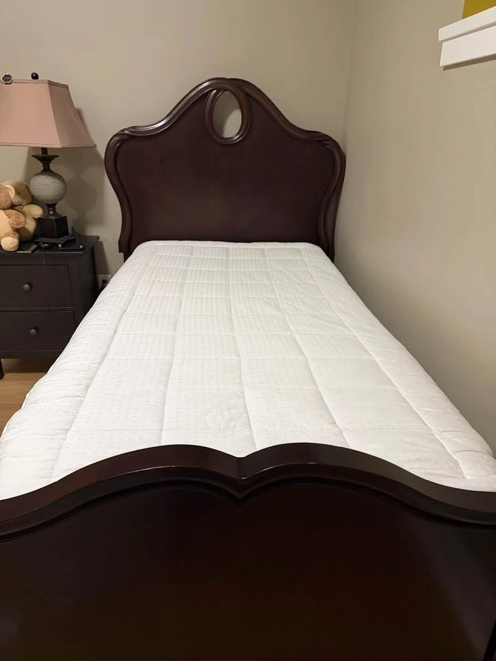 High quality solid Wood Twin Bed with mattress - photo 3