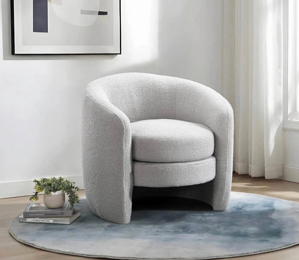 Plush Teddy Bear Fabric Accent Chair