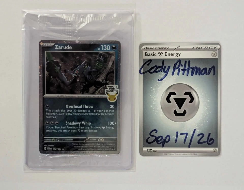 Pokemon SEALED Zarude What's Your Favorite Promo