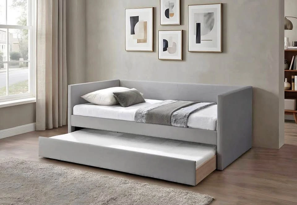 Fabric Trundle Day Bed- No Box Spring Required