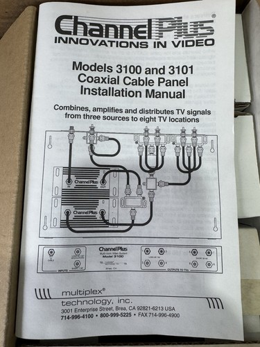 ChannelPlus Coaxial Cable Panel Multi-Room Video System 3100 - photo 5