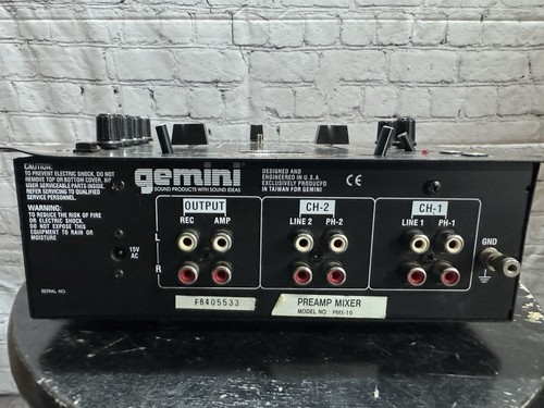 Gemini PMX-16 2-Channel Analog Scratch Preamp Mixer - photo 4