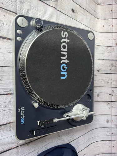 Stanton T.50 Belt Drive DJ Turntable Pitch Control Blue/Silver - photo 3