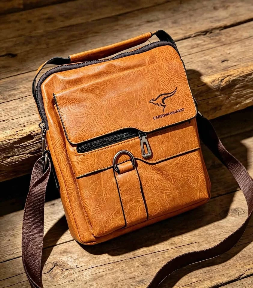 Men's Vintage PU Leather Sling Chest Bag