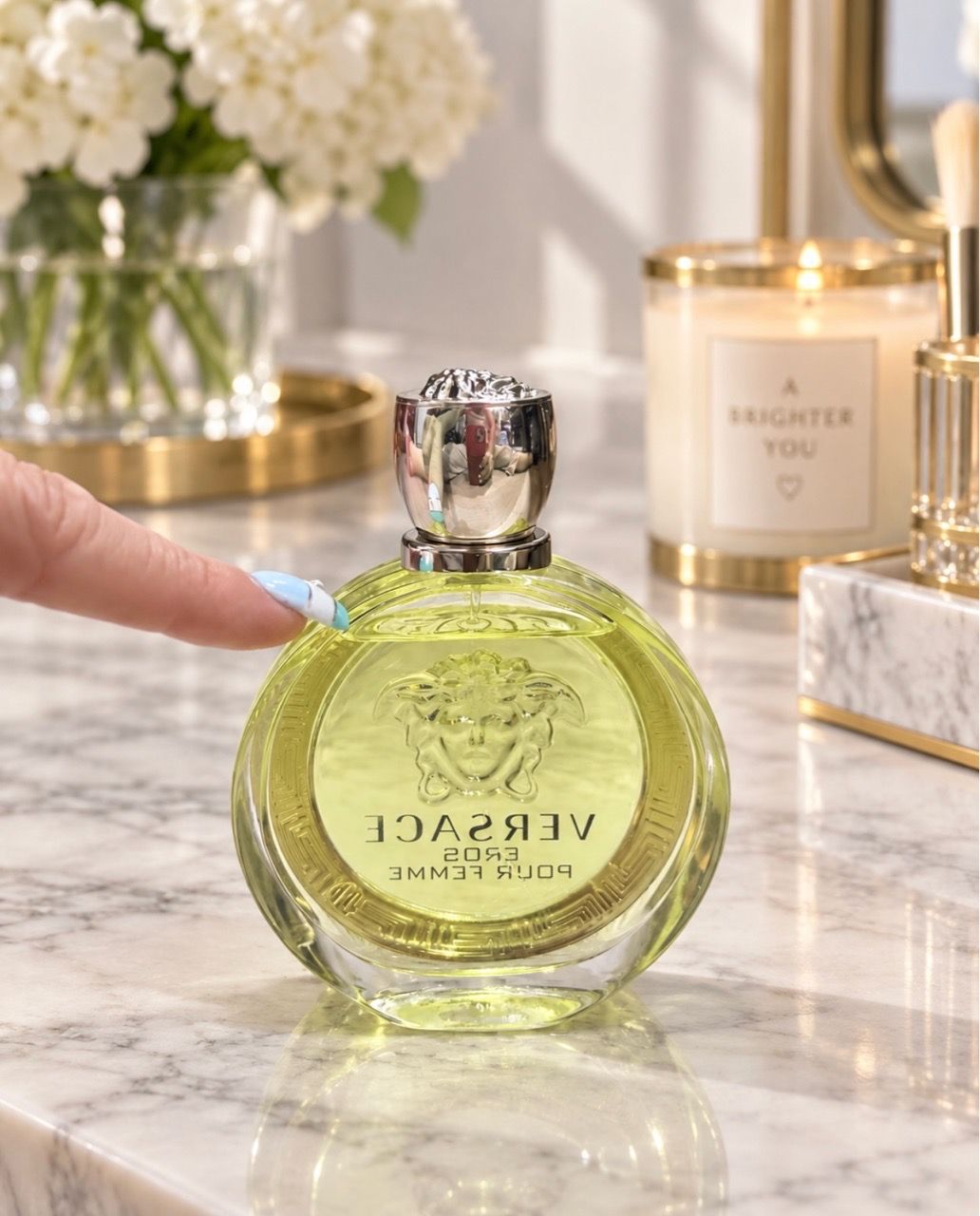 Versace Eros Pour Femme EDT 3.4 oz 100 mL Perfume ~90% Full - photo 2