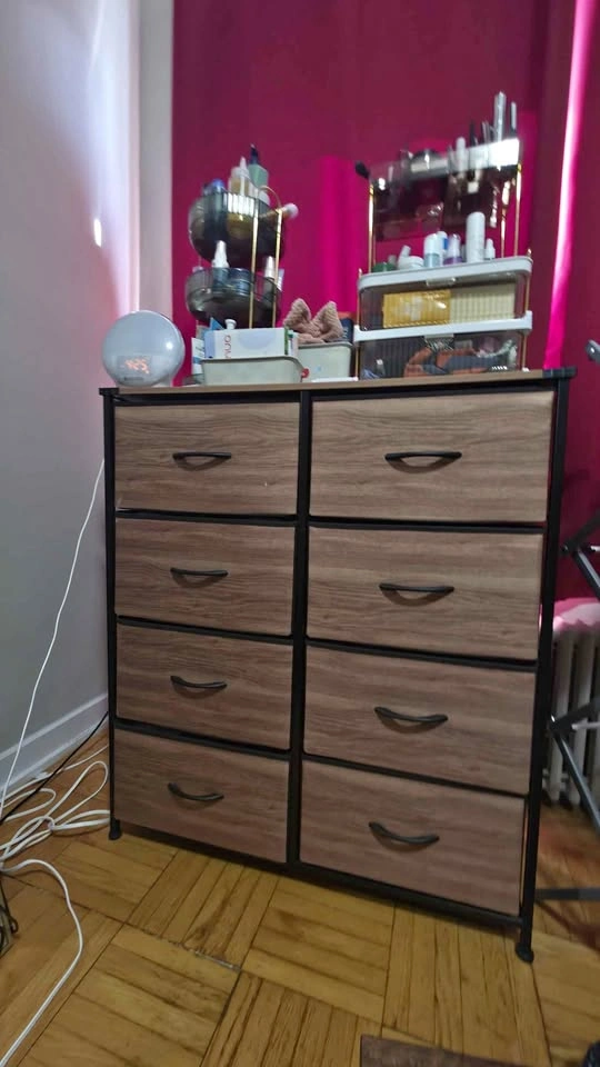 8 Drawer 33.7''W Double Fabric Dresser