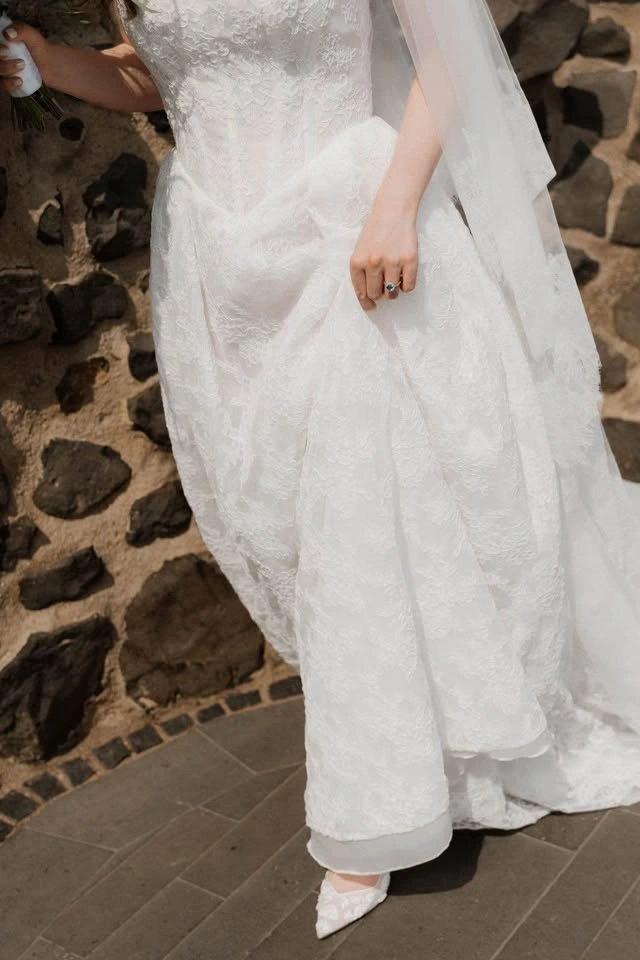 Evie Young French Lace Basque Waist Wedding Dress - photo 5
