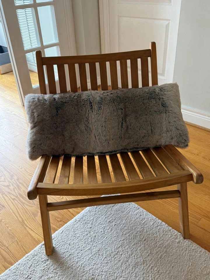 Wooden Structube Lounge Chair + Bouclair Cushion - photo 3